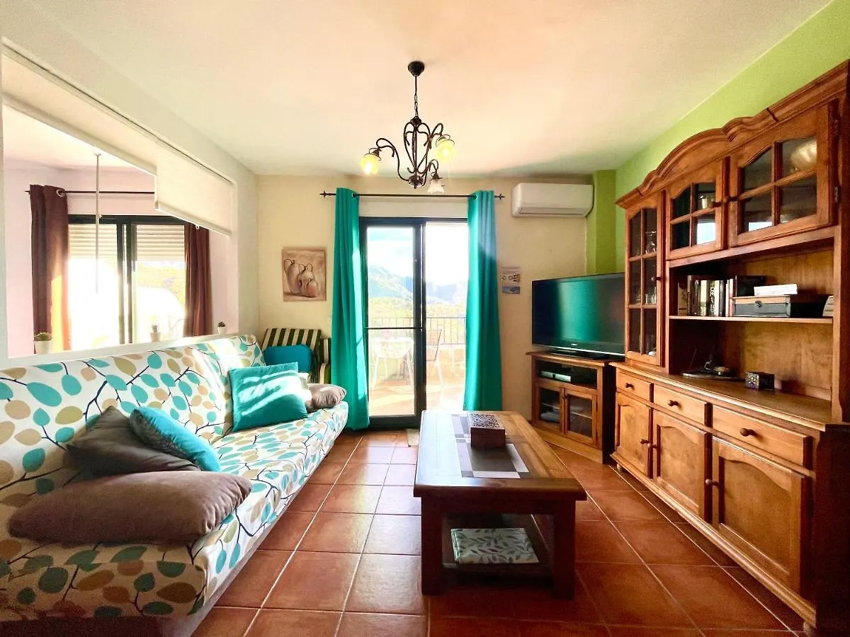 Apartamentos Axarquia , Frigiliana, Terraza Privada Con Vistas A La Montana Rio Y Al Mar フリヒリアナ