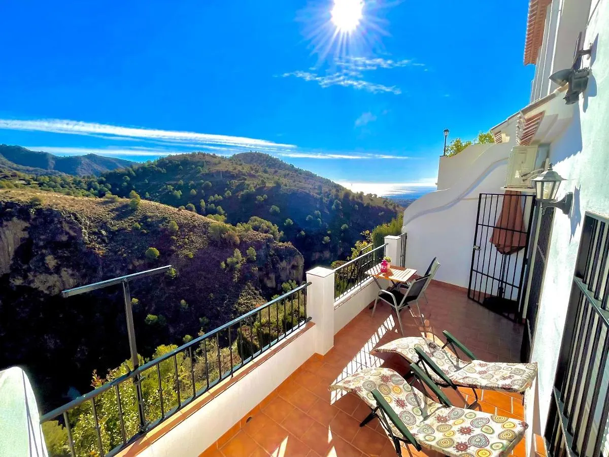 Apartamentos Axarquia , Frigiliana, Terraza Privada Con Vistas A La Montana Rio Y Al Mar