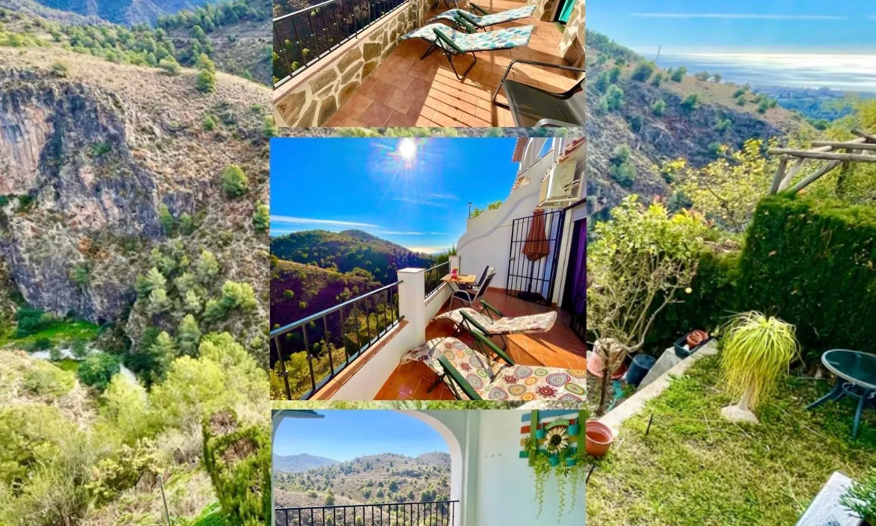 Apartamentos Axarquia , Frigiliana, Terraza Privada Con Vistas A La Montana Rio Y Al Mar フリヒリアナ