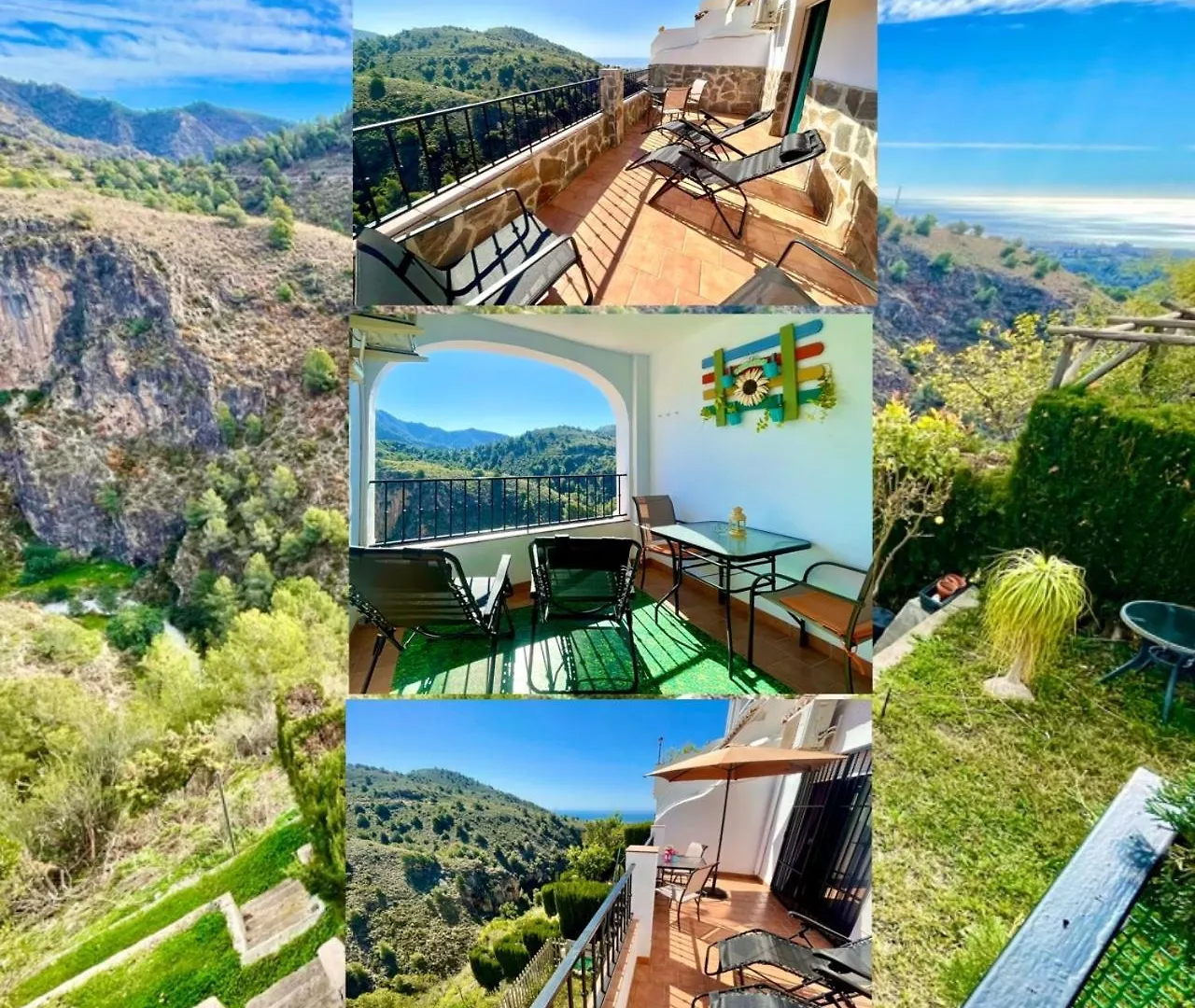 Apartamentos Axarquia , Frigiliana, Terraza Privada Con Vistas A La Montana Rio Y Al Mar