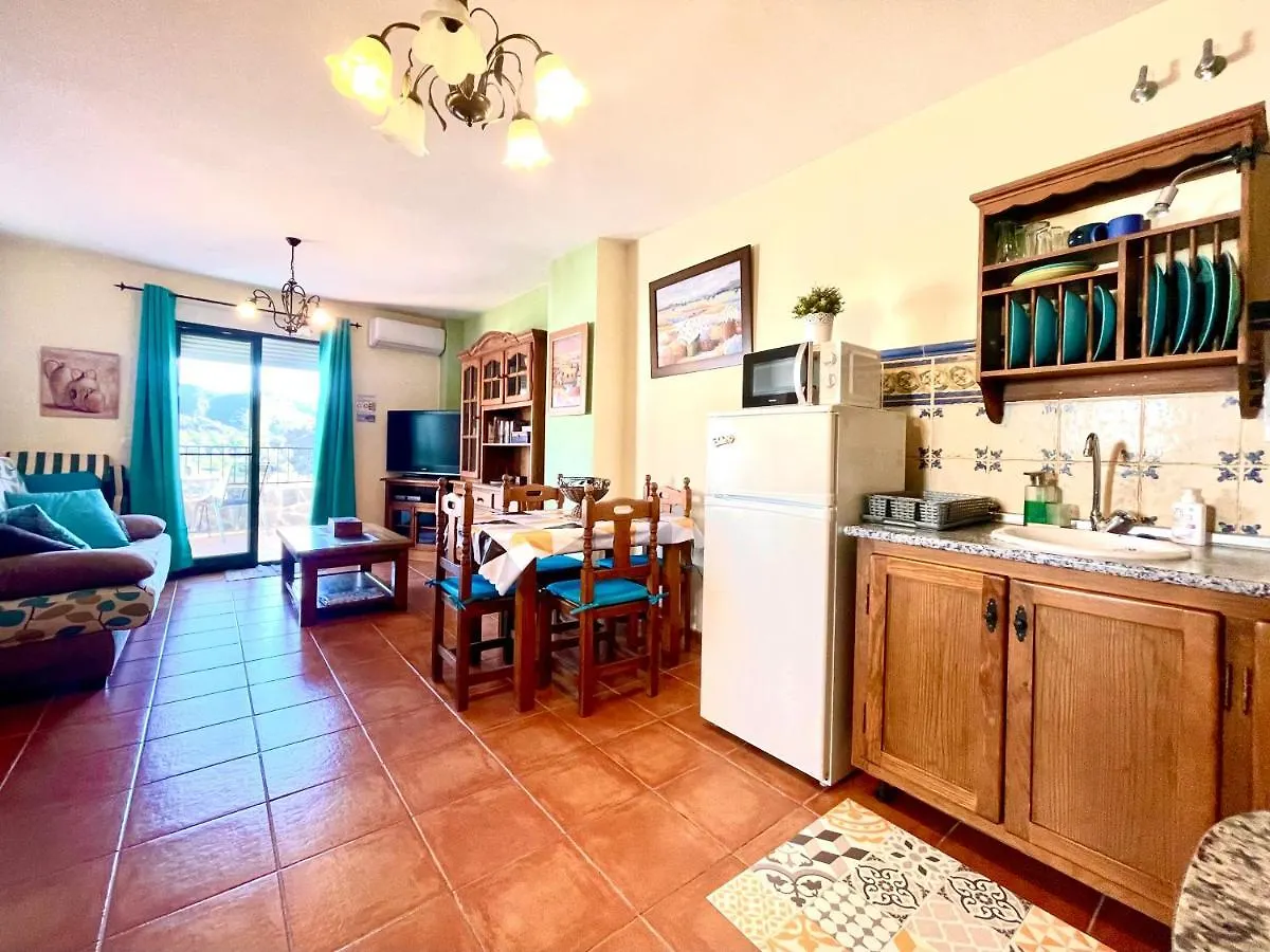 Apartamentos Axarquia 1, terraza privada con vistas a la montaña rio y al mar Frigiliana 0*,